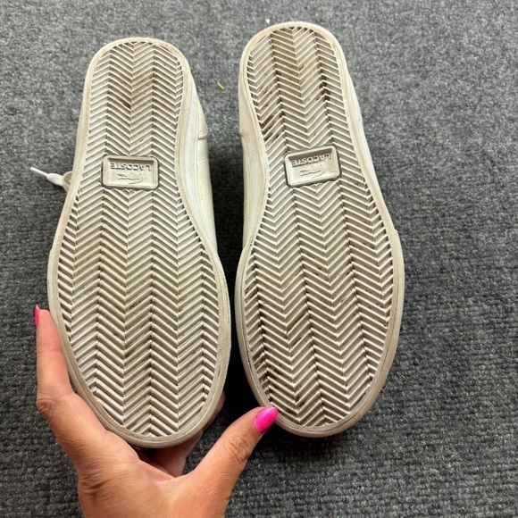 LACOSTE Men’s Gripshot Canvas Sneakers White size: 8 - Picture 8 of 10